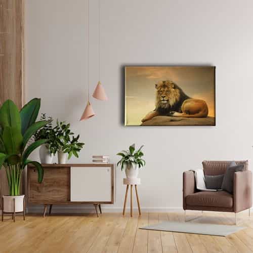 9516_4 Aslan Kanvas Tablo