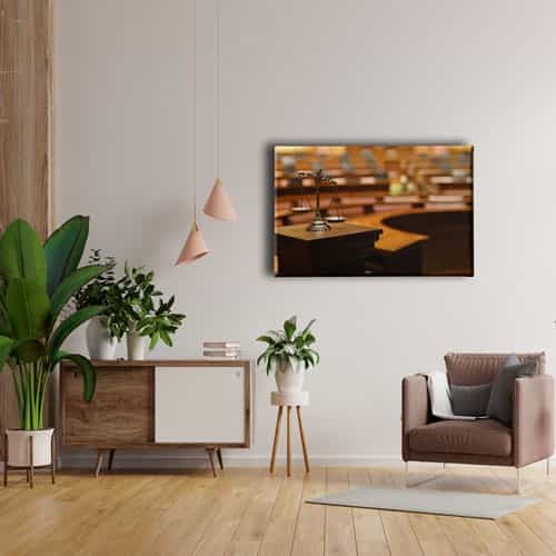 9826_4 Adalet Terazisi Canvas Tablo